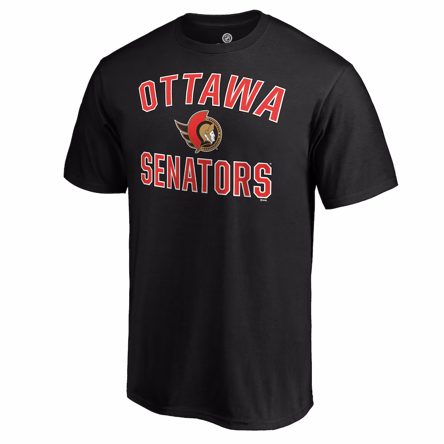 Men's Ottawa Senators Black Victory Arch T-Shirt - Jersey