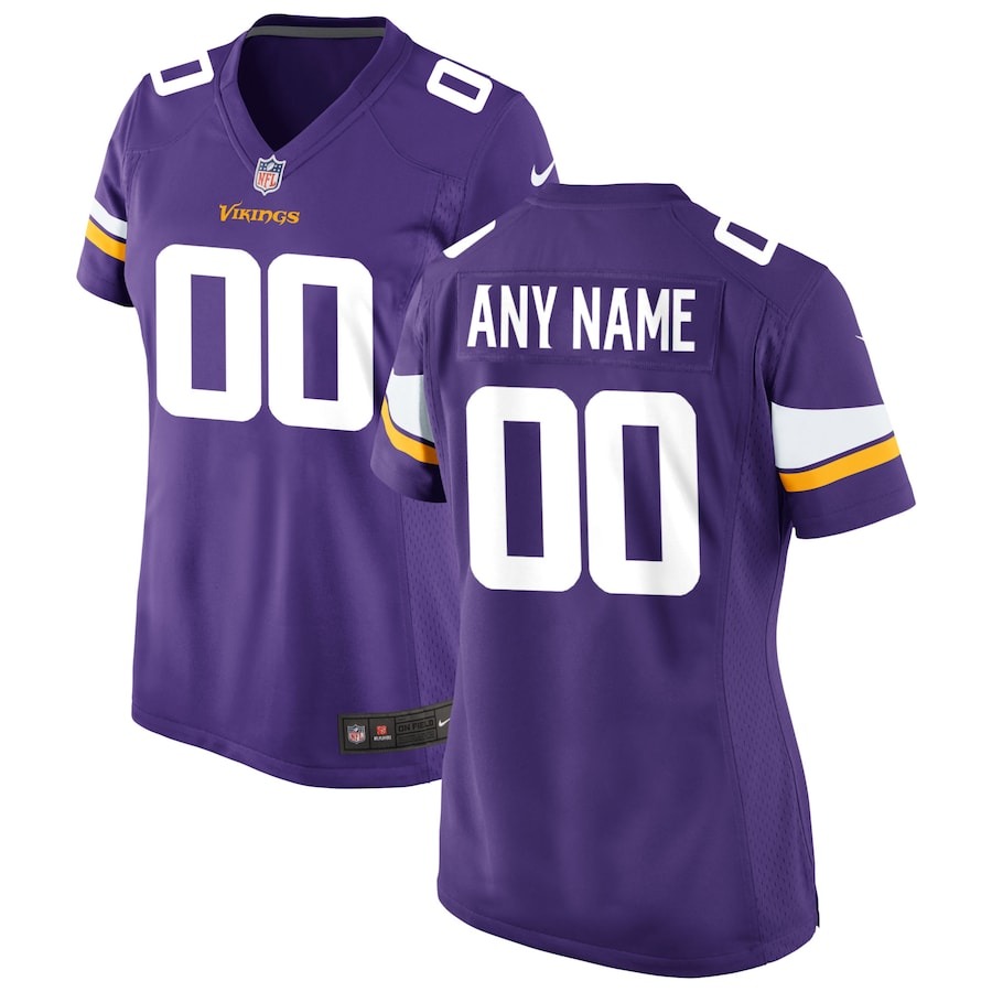 Women's Nike Purple Minnesota Vikings Custom Game Jersey - Jersey
