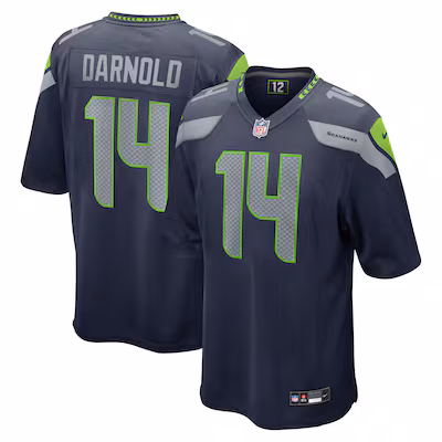 Men's Seattle Seahawks Sam Darnold Nike College Navy Game Player Jersey - Jersey
