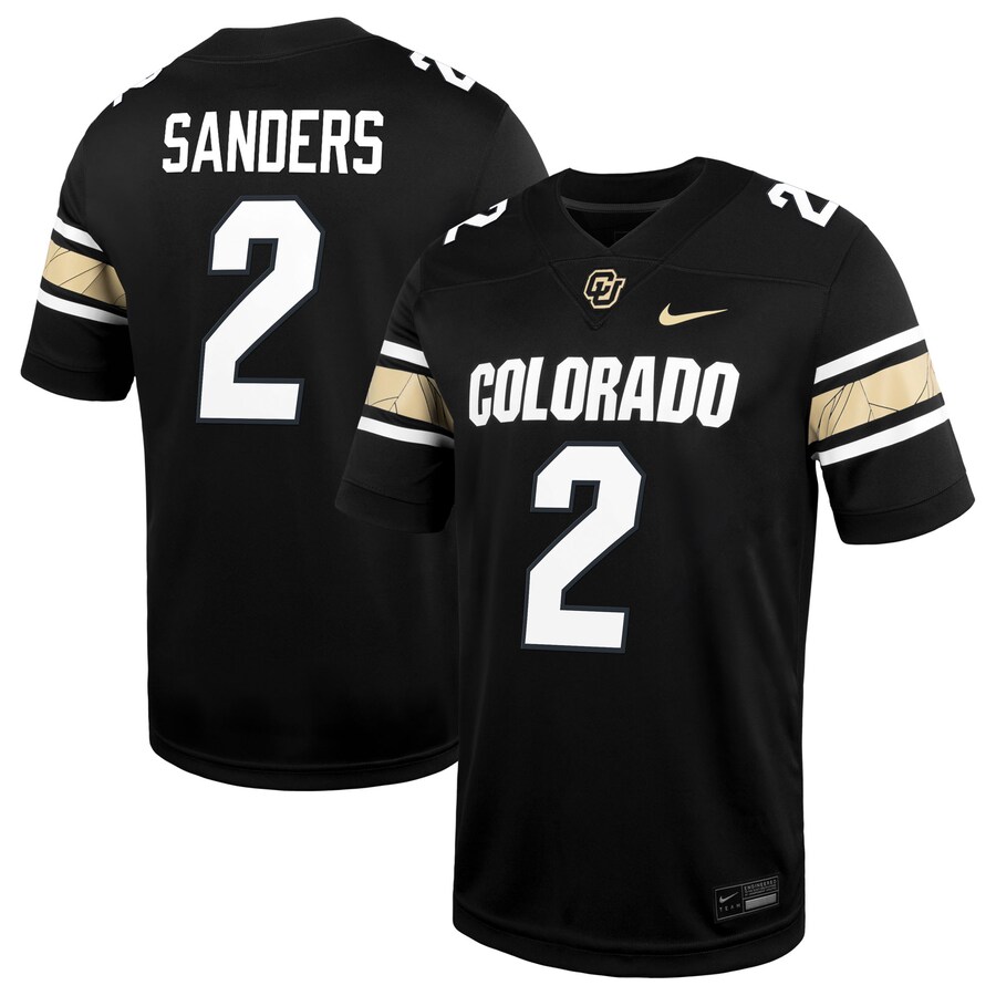 Men's Nike Shedeur Sanders Black Colorado Buffaloes Alternate Alumni Game Jersey - Jersey