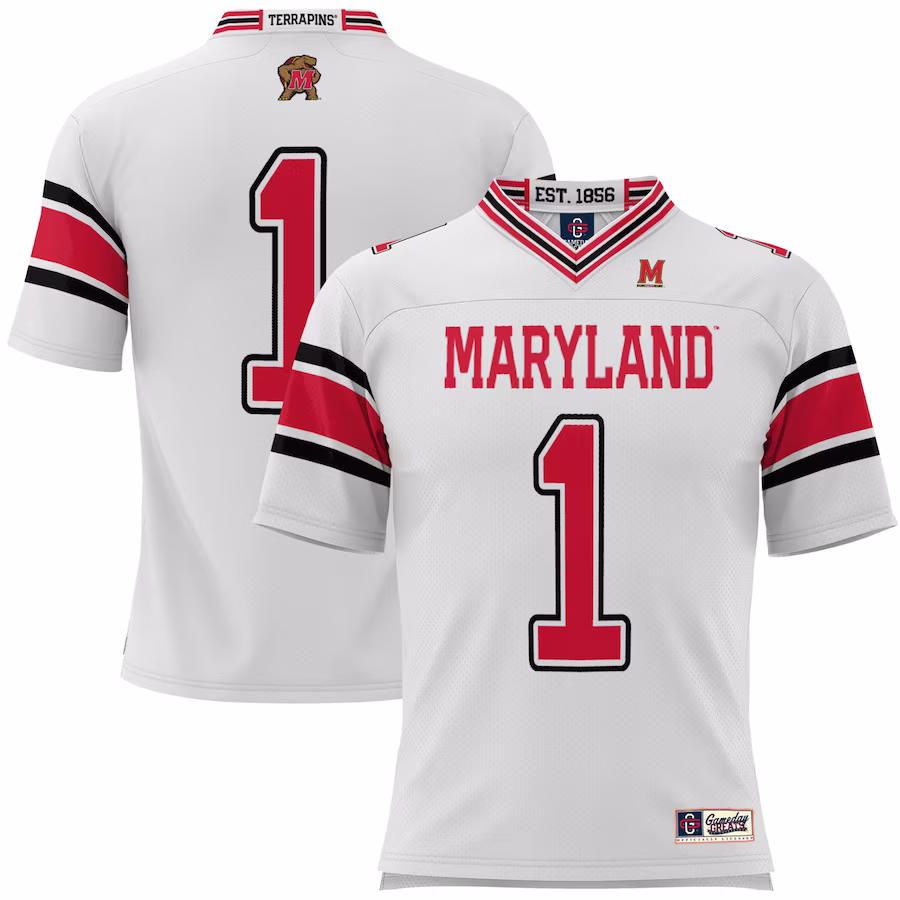 #1 Maryland Terrapins GameDay Greats Football Jersey - White - Jersey