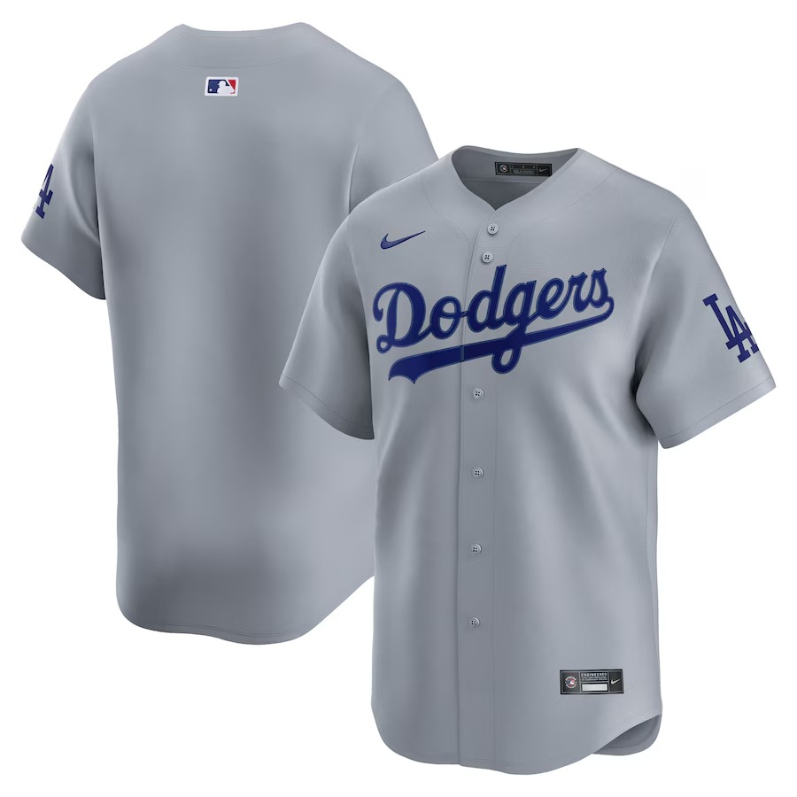 Men's Los Angeles Dodgers Nike Gray Alternate Limited Jersey - Jersey