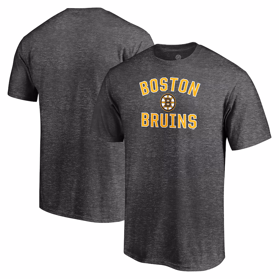 Men's Boston Bruins Charcoal Victory Arch T-Shirt - Jersey