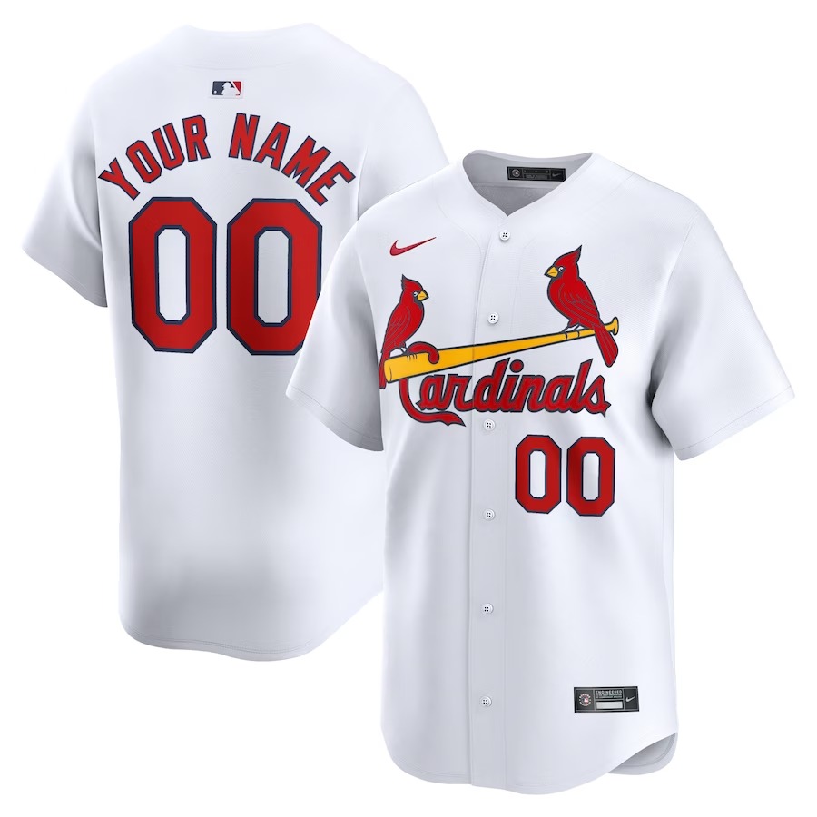 Youth St. Louis Cardinals Nike White Home Limited Custom Jersey - Jersey