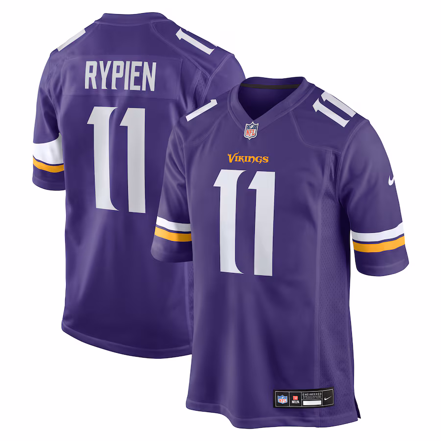 Men's Minnesota Vikings Brett Rypien Nike Purple Team Game Jersey - Jersey