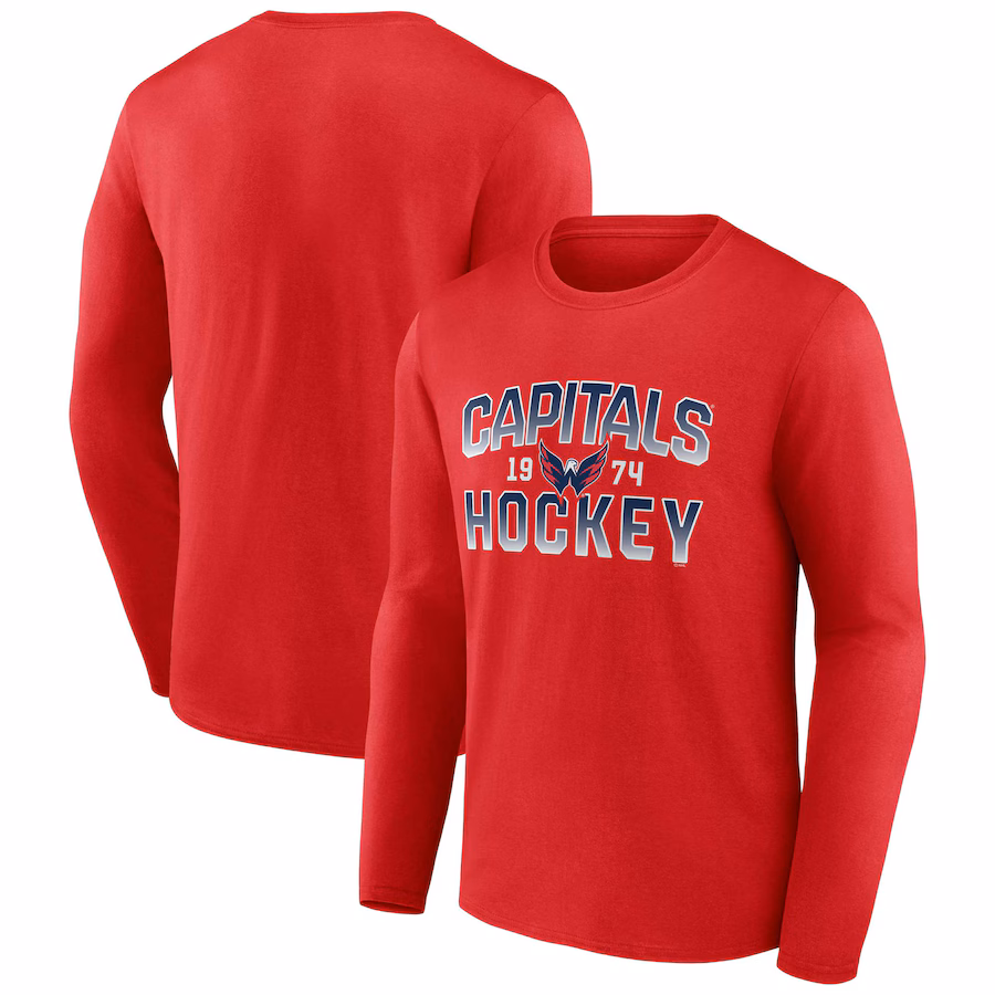 Men's Washington Capitals Fanatics Red Skate Or Die Long Sleeve T-Shirt - Jersey