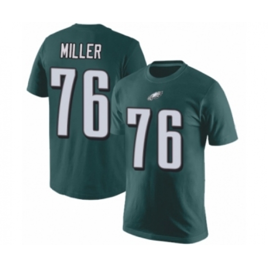 Philadelphia Eagles #76 Shareef Miller Green Rush Pride Name & Number T-Shirt - Jersey