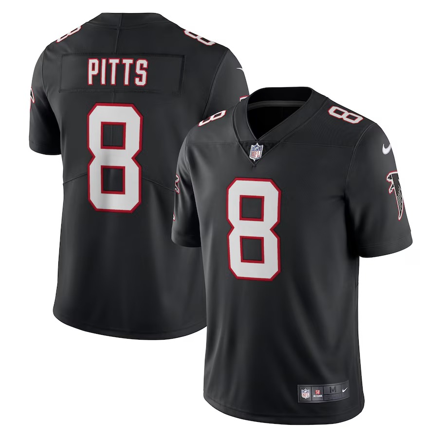 Men's Atlanta Falcons Kyle Pitts Nike Black Alternate Vapor Limited Jersey - Jersey