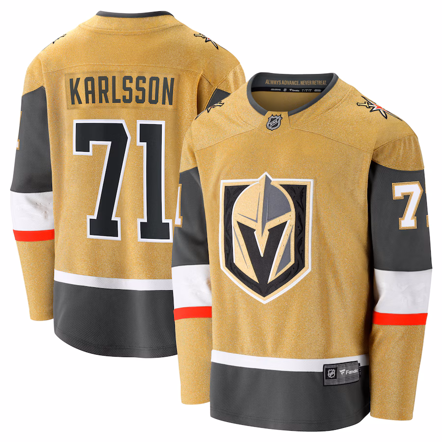 Men's Vegas Golden Knights William Karlsson Fanatics Gold Home Breakaway Jersey - Jersey
