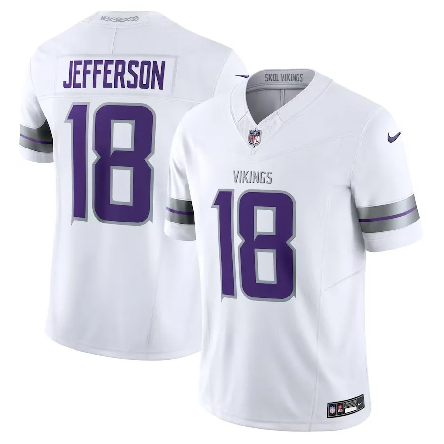 Men's Minnesota Vikings Justin Jefferson Nike White Alternate Vapor F.U.S.E. Limited Jersey - Jersey