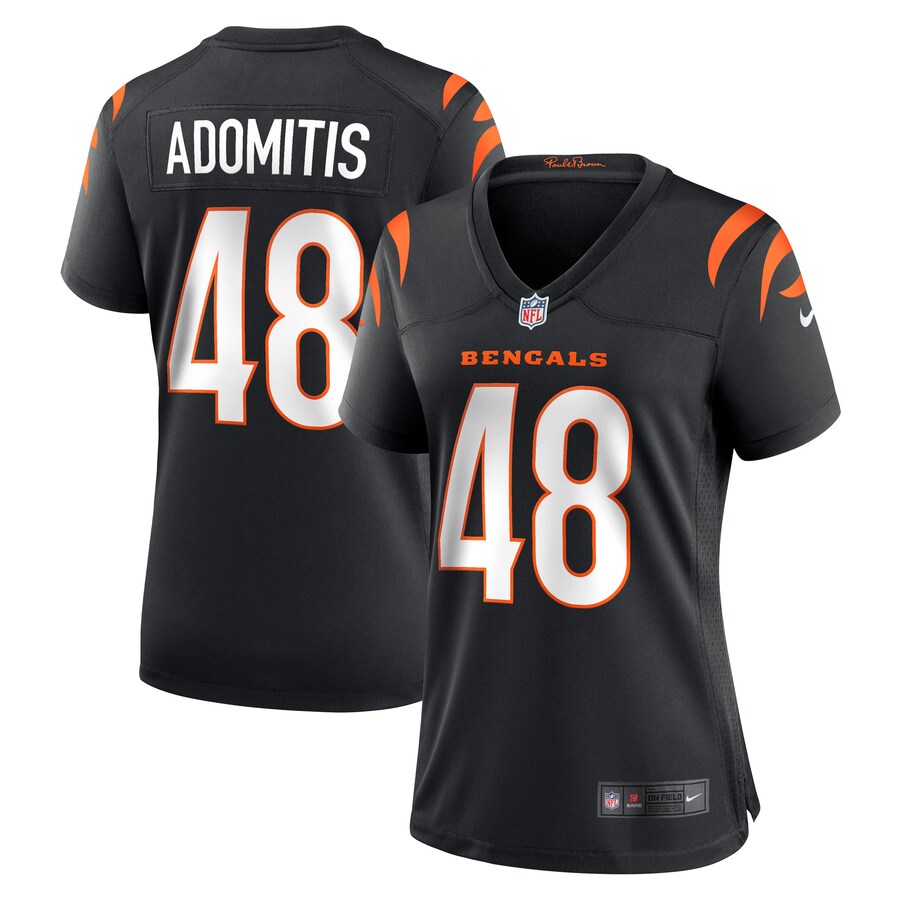 Women's Cincinnati Bengals Cal Adomitis Nike Black Game Player Jersey - Jersey