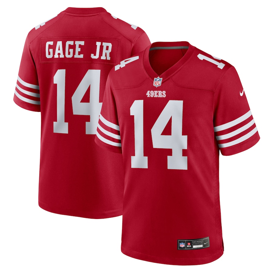 Men's San Francisco 49ers Russell Gage Jr. Nike Scarlet Team Game Jersey - Jersey