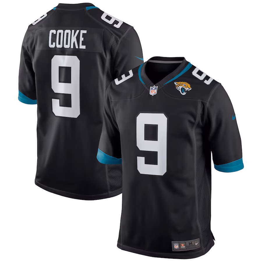 Men's Jacksonville Jaguars Logan Cooke Nike Black Game Jersey - Jersey