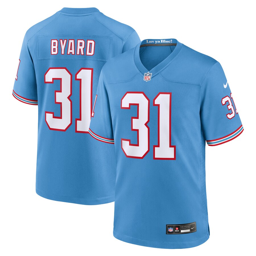 Men's Tennessee Titans Kevin Byard Nike Light Blue Oilers Throwback Alternate Game Player Jersey - Jersey