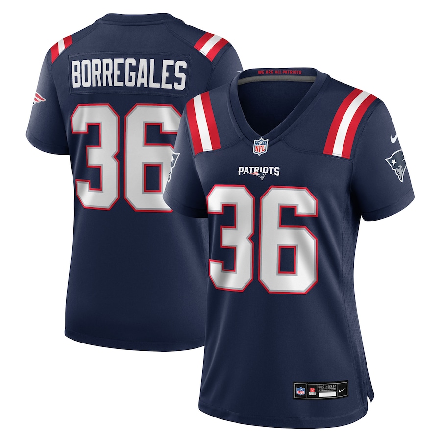 Women's New England Patriots Andres Borregales Nike Navy Team Game Jersey - Jersey