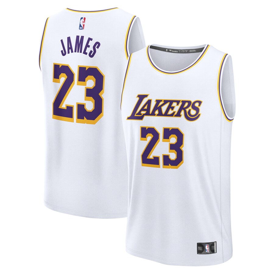 Youth Los Angeles Lakers LeBron James Fanatics White Fast Break Replica Player Jersey - Association Edition - Jersey