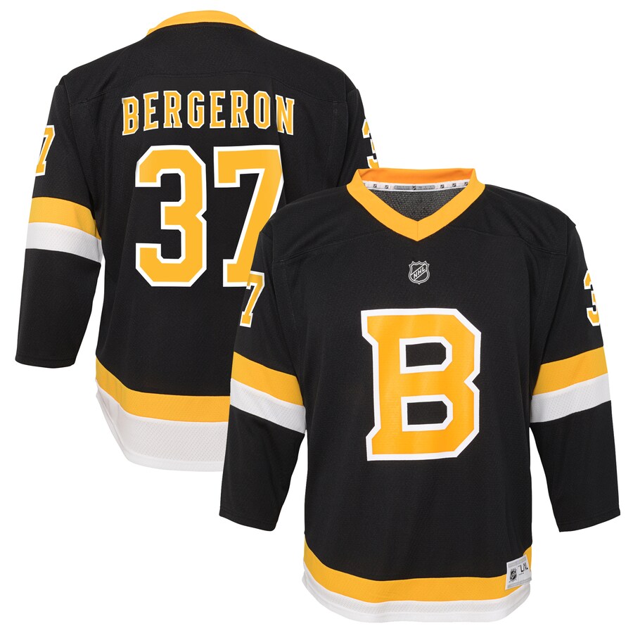 Youth Boston Bruins Patrice Bergeron Black Alternate Replica Player Jersey - Jersey