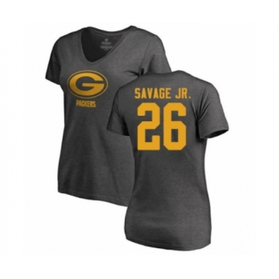 Football Women's Green Bay Packers #26 Darnell Savage Jr. Ash One Color T-Shirt - Jersey