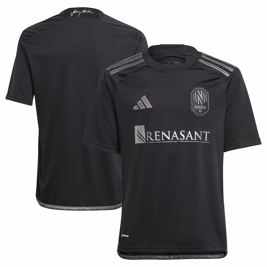 Youth Nashville SC adidas Black 2023 Man In Black Kit Replica Jersey - Jersey