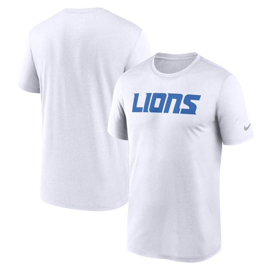 Men's Detroit Lions Nike White Primetime Legend Wordmark Performance T-Shirt - Jersey