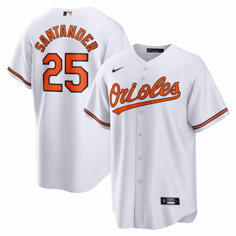Men's Baltimore Orioles Anthony Santander Nike White Replica Player Jersey - Jersey