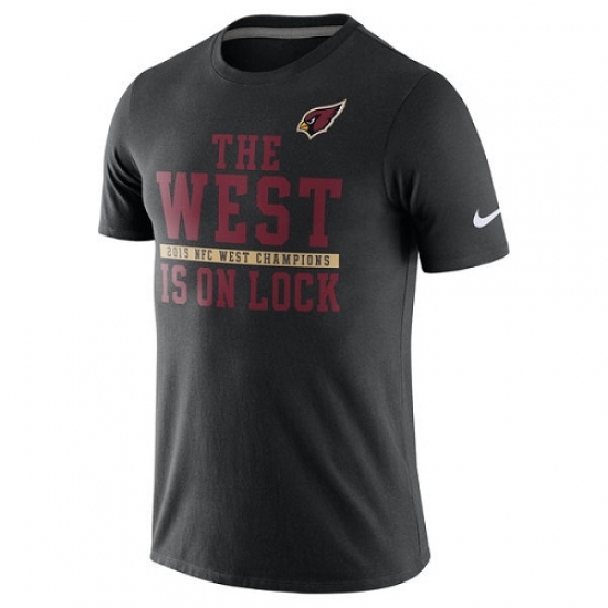 NFL Men Arizona Cardinals Nike Black 2015 NFC West Division Champions T-Shirt - Jersey