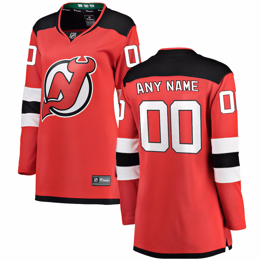 Women's New Jersey Devils Fanatics Red Home Breakaway Custom Jersey - Jersey