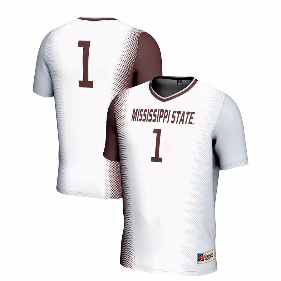 Unisex GameDay Greats #1 White Mississippi State Bulldogs  Lightweight Women's Soccer Jersey - Jersey