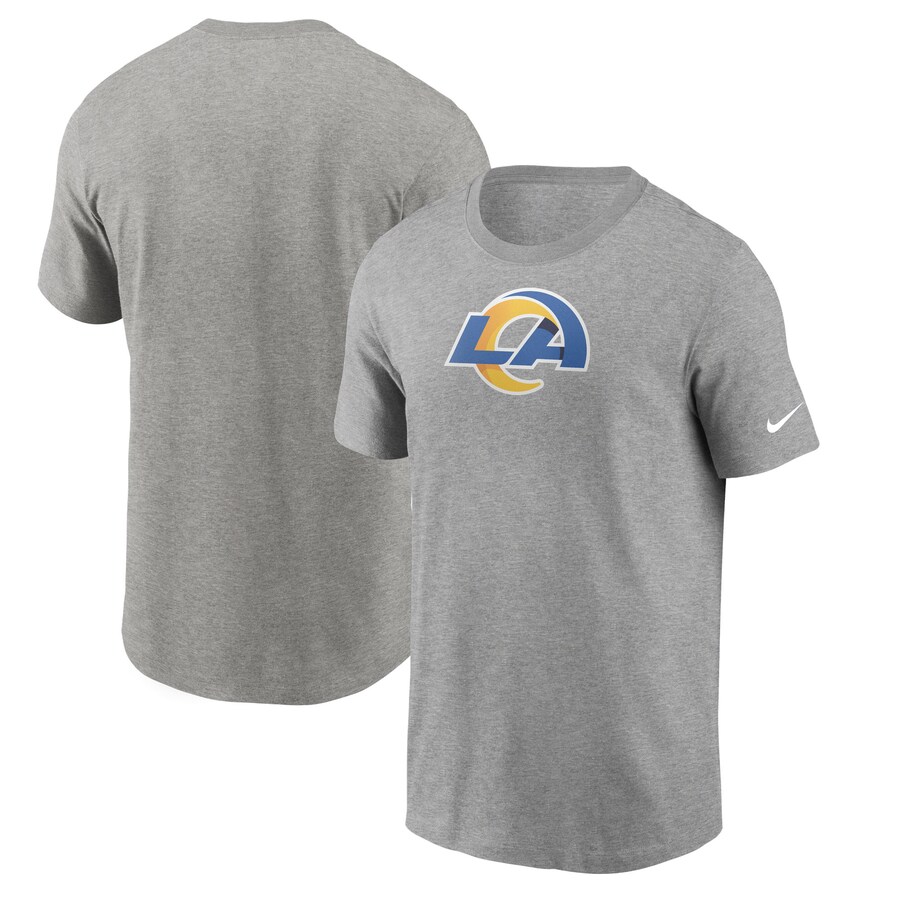 Men's Los Angeles Rams Nike Heathered Gray Primary Logo T-Shirt - Jersey