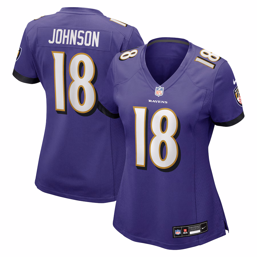 Women's Baltimore Ravens Diontae Johnson Nike Purple Player Game Jersey - Jersey