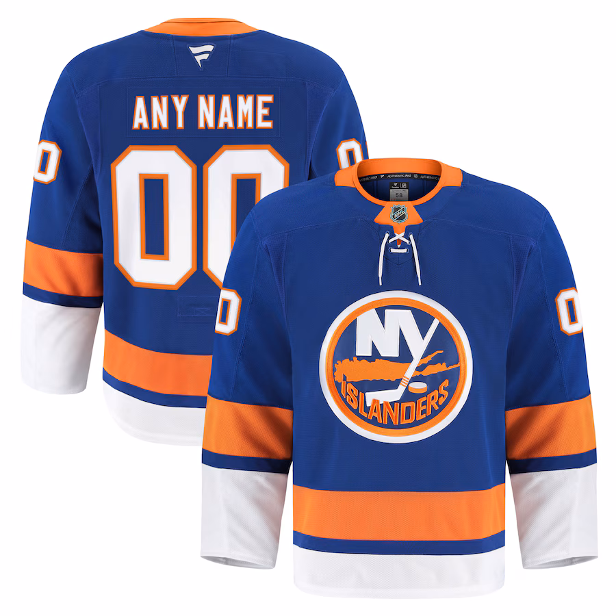 Men's New York Islanders Fanatics Royal Home Authentic Pro Custom Jersey - Jersey