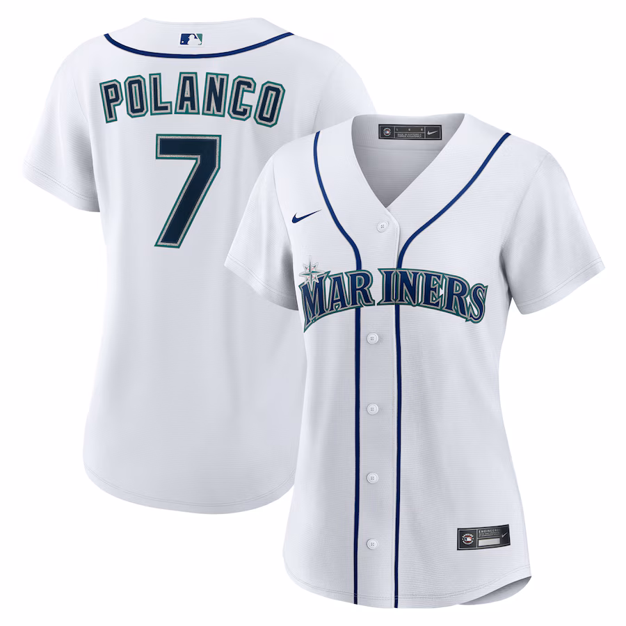 Women's Seattle Mariners Jorge Polanco Nike White Home Replica Jersey - Jersey