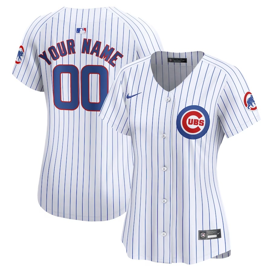 Women's Chicago Cubs Nike White Home Limited Custom Jersey - Jersey