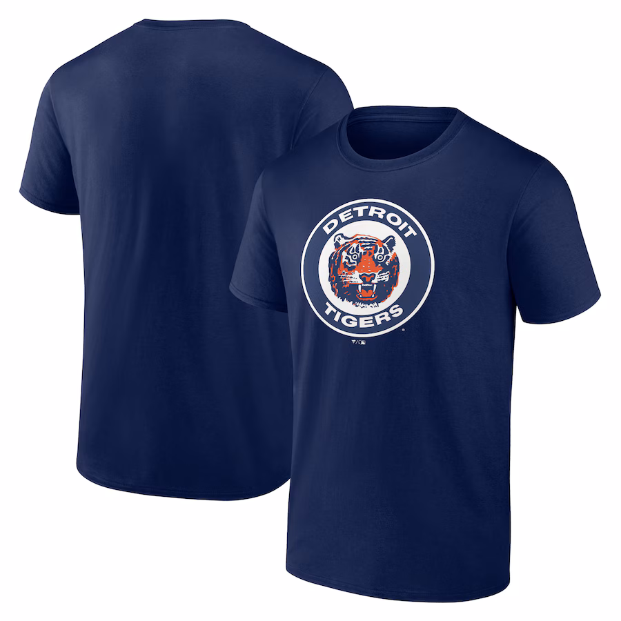 Men's Detroit Tigers Navy Cooperstown Collection Huntington Team T-Shirt - Jersey