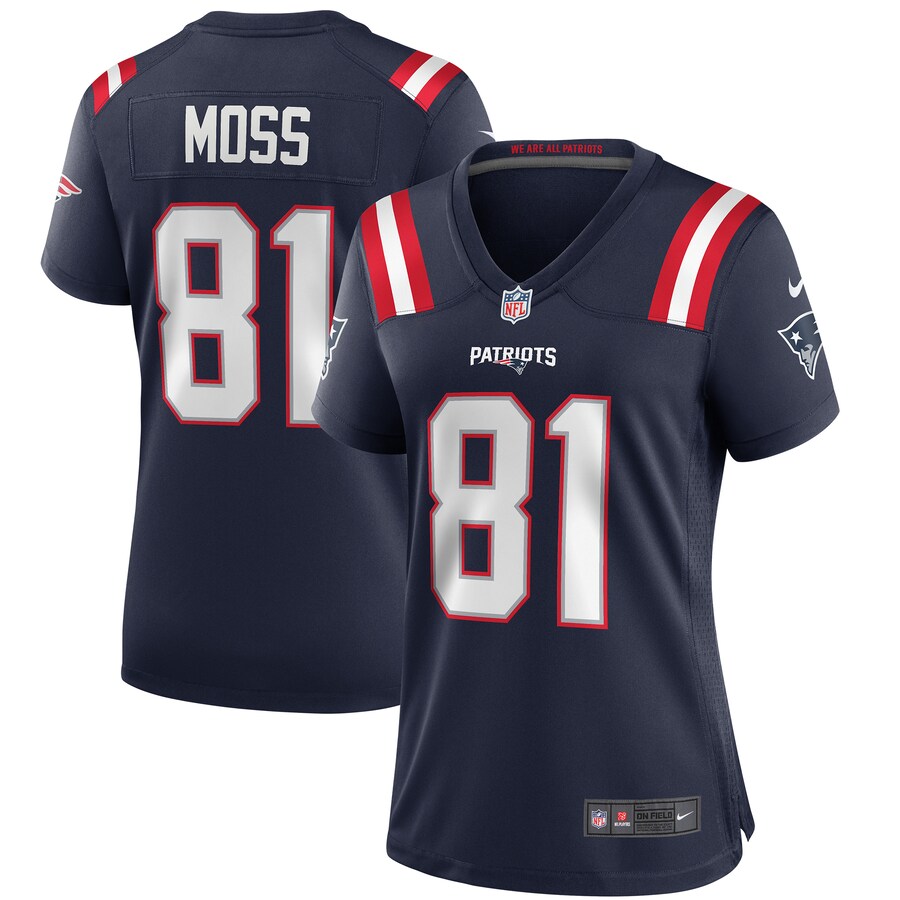 Women's New England Patriots Randy Moss Nike Navy Game Retired Player Jersey - Jersey