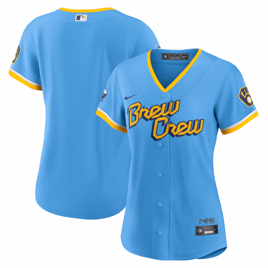 Women's Milwaukee Brewers Nike Powder Blue City Connect Replica Team Jersey - Jersey