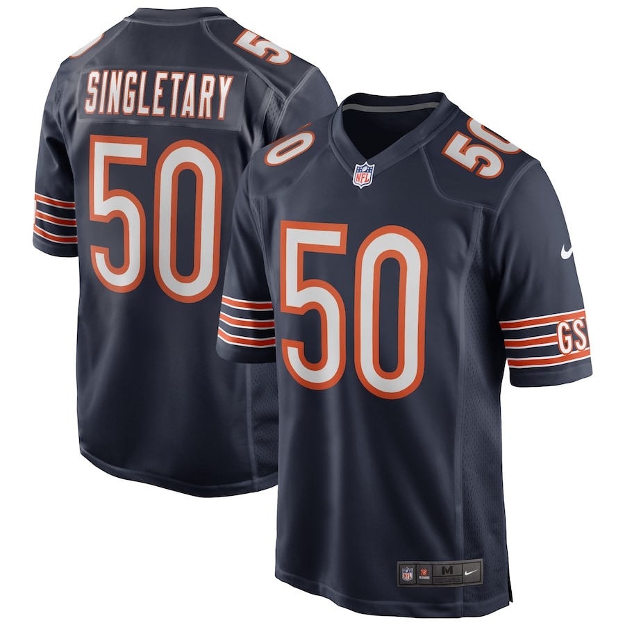 Men's Chicago Bears Mike Singletary Nike Navy Game Retired Player Jersey - Jersey