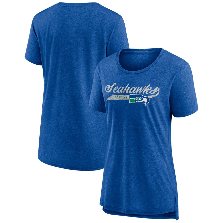 Women's Seattle Seahawks Fanatics Heather Royal Original Play Tri-Blend T-Shirt - Jersey