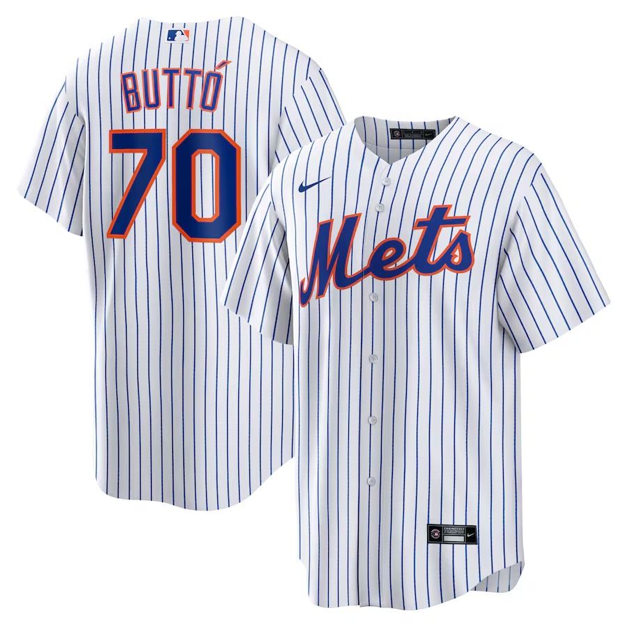 Men's New York Mets Jose Butto Nike White Home Replica Jersey - Jersey