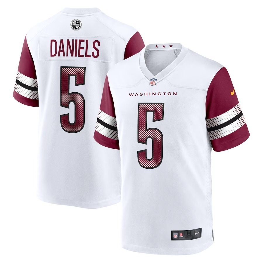 Men's Washington Commanders Jayden Daniels Nike White Player Game Jersey - Jersey