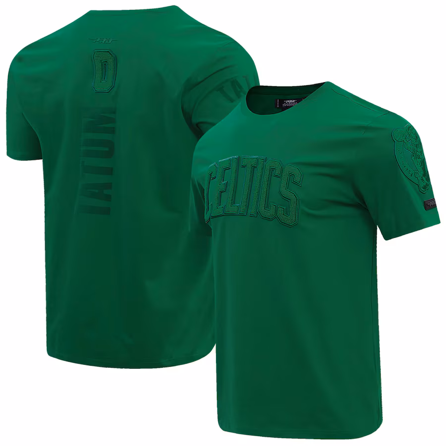 Men's Boston Celtics Jayson Tatum Pro Standard Kelly Green Triple Tonal Player T-Shirt - Jersey