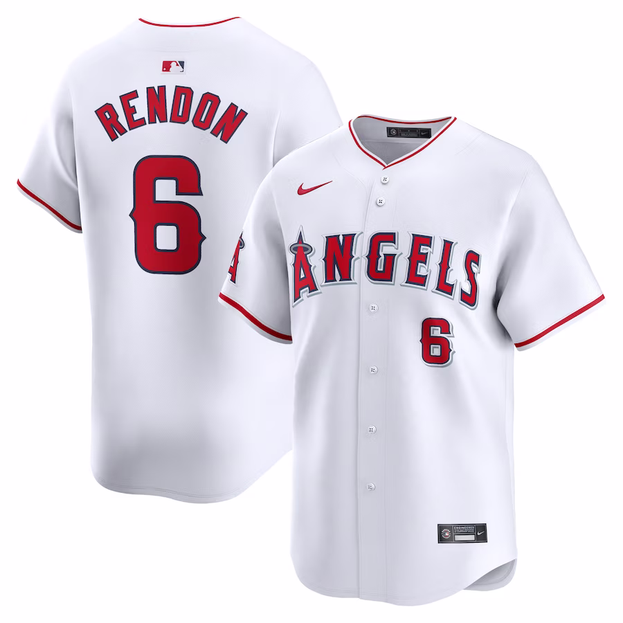 Men's Los Angeles Angels Anthony Rendon Nike White Home Limited Player Jersey - Jersey