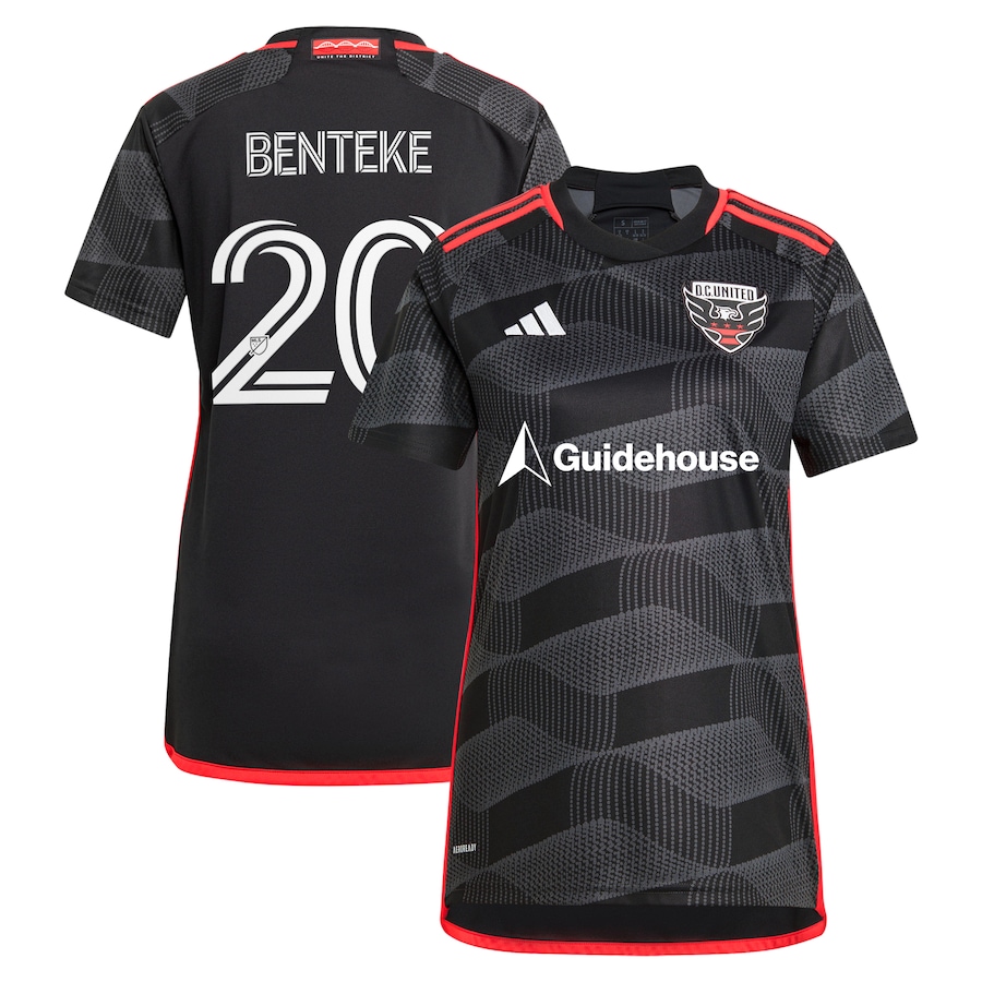 Women's D.C. United Christian Benteke adidas Black 2024 The Icon Kit Replica Player Jersey - Jersey