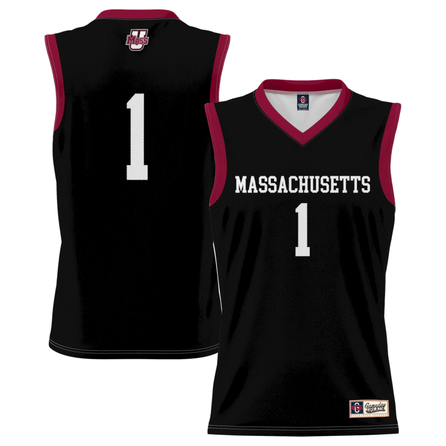 #1 UMass Minutemen GameDay Greats Lightweight Basketball Jersey - Black - Jersey