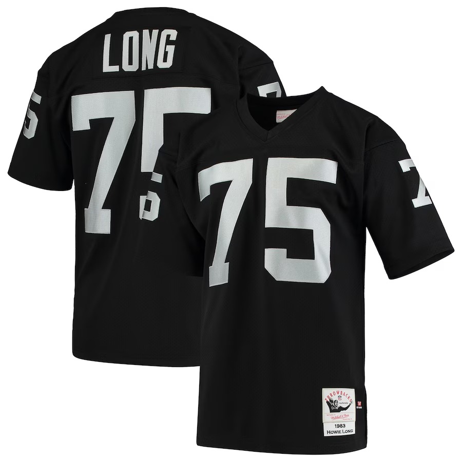 Men's Las Vegas Raiders 1983 Howie Long Mitchell & Ness Black Authentic Throwback Retired Player Jersey - Jersey