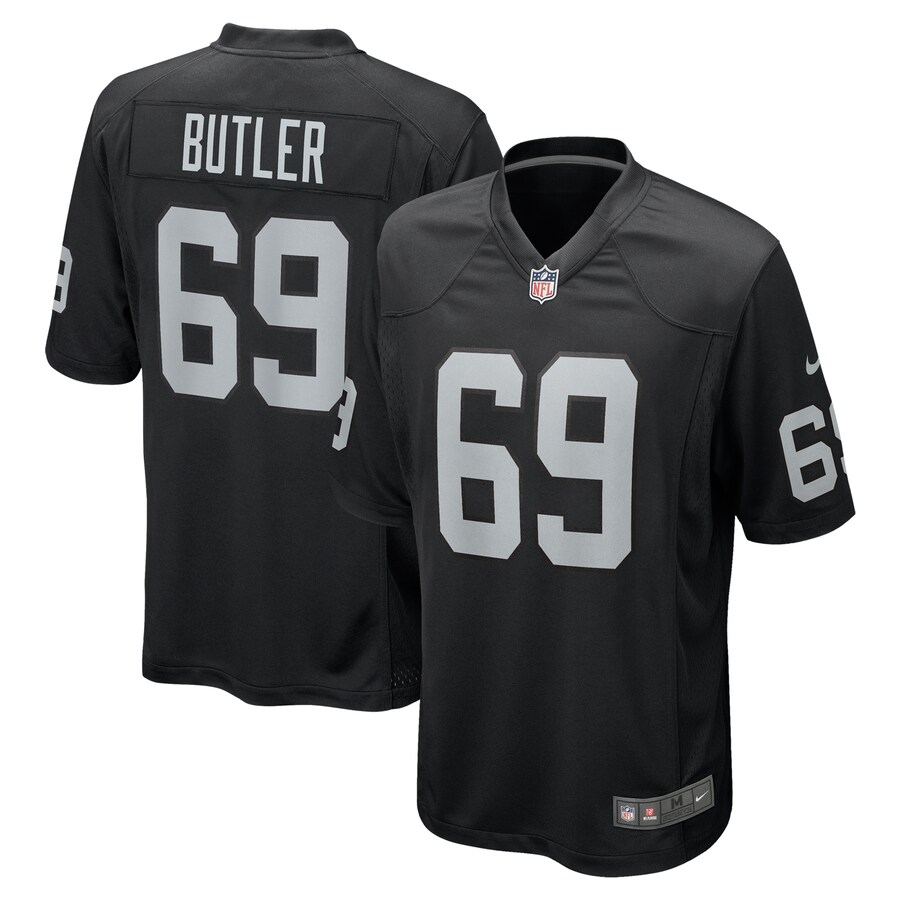 Men's Las Vegas Raiders Adam Butler Nike Black Team Game Jersey - Jersey
