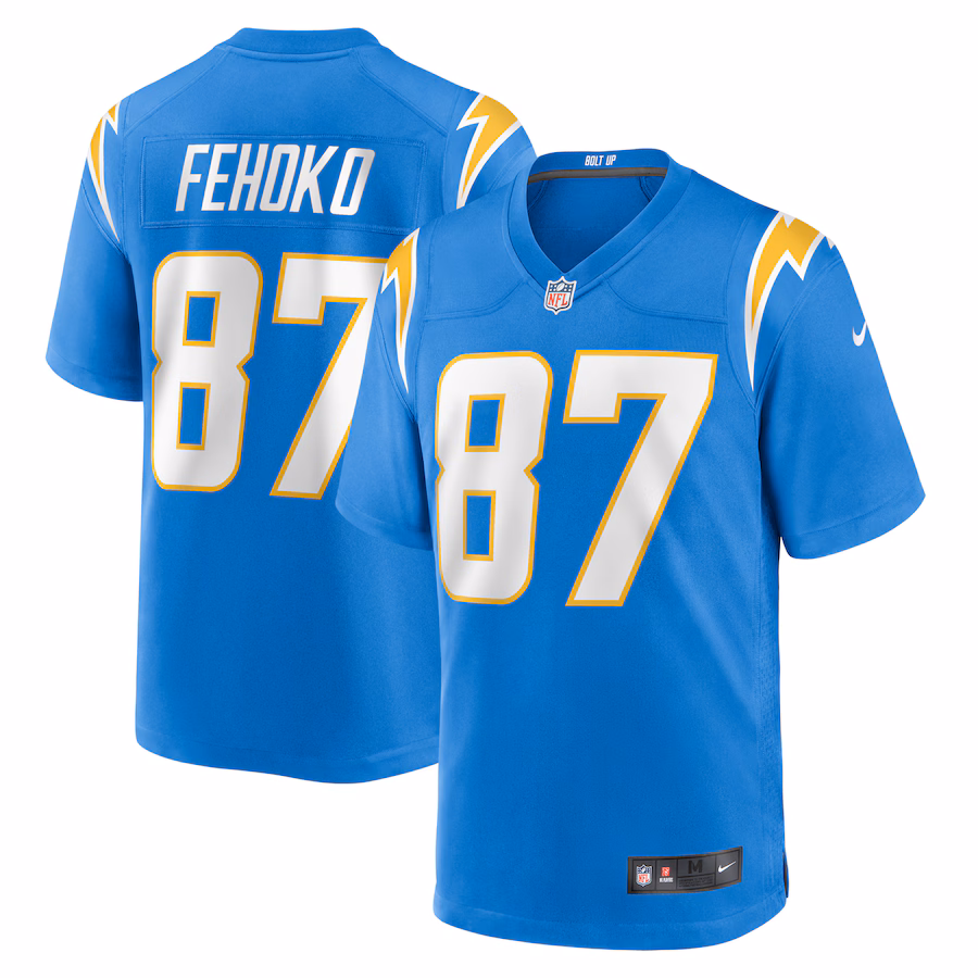 Men's Los Angeles Chargers Simi Fehoko Nike  Powder Blue  Game Jersey - Jersey