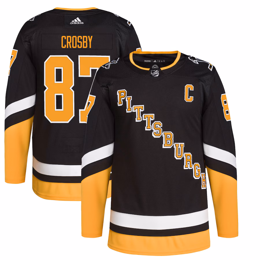 Men's Pittsburgh Penguins Sidney Crosby adidas Black Alternate Primegreen Authentic Player Jersey - Jersey