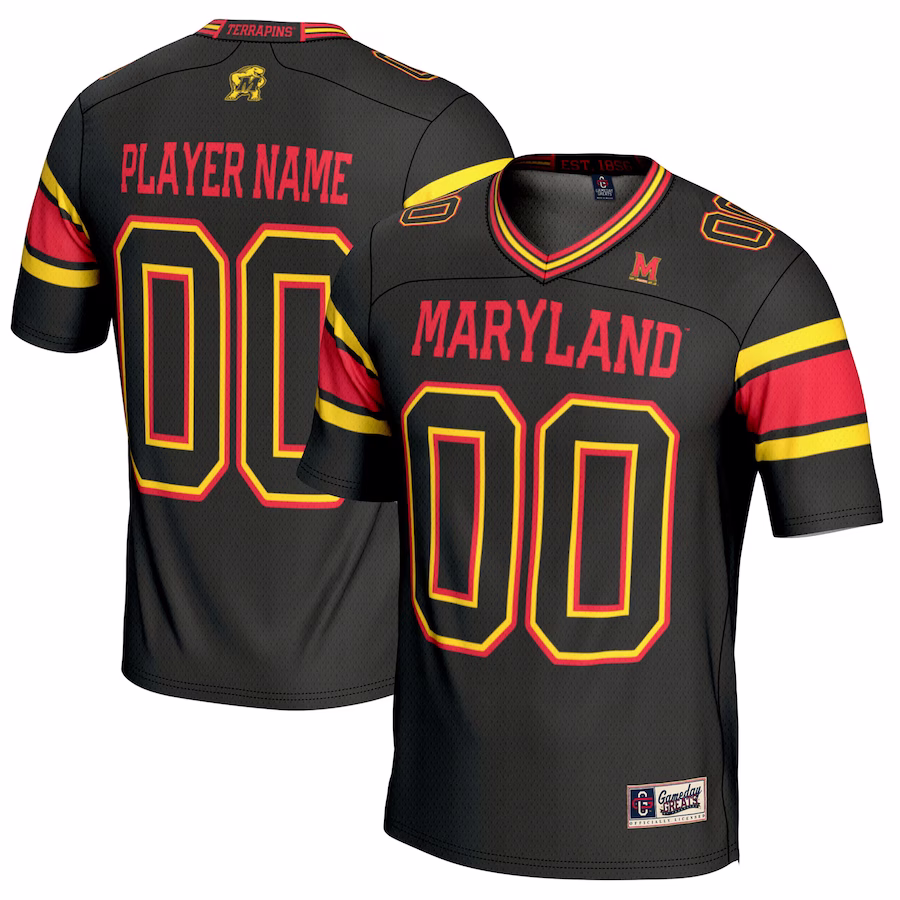 Maryland Terrapins GameDay Greats NIL Pick-A-Player Football Jersey - Black - Jersey
