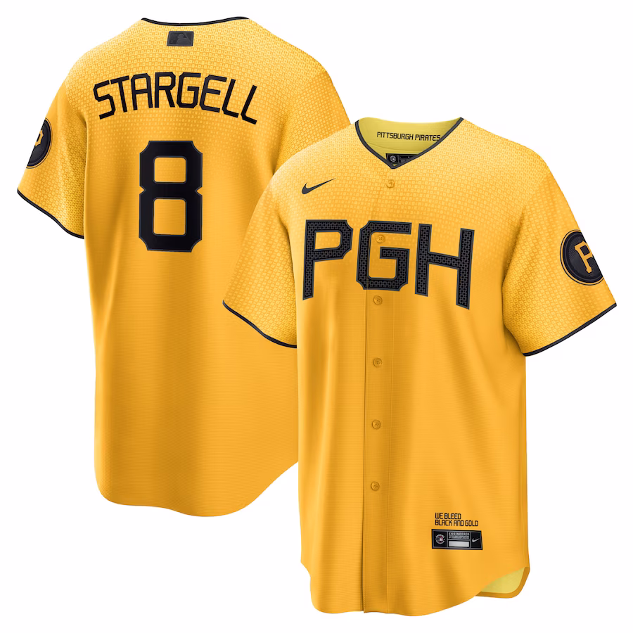 Men's Pittsburgh Pirates Willie Stargell Nike Gold City Connect Replica Player Jersey - Jersey